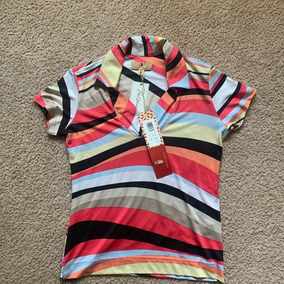 Sea Island Wave Stripe Polo by Sport Haley - Picture 8 of 8